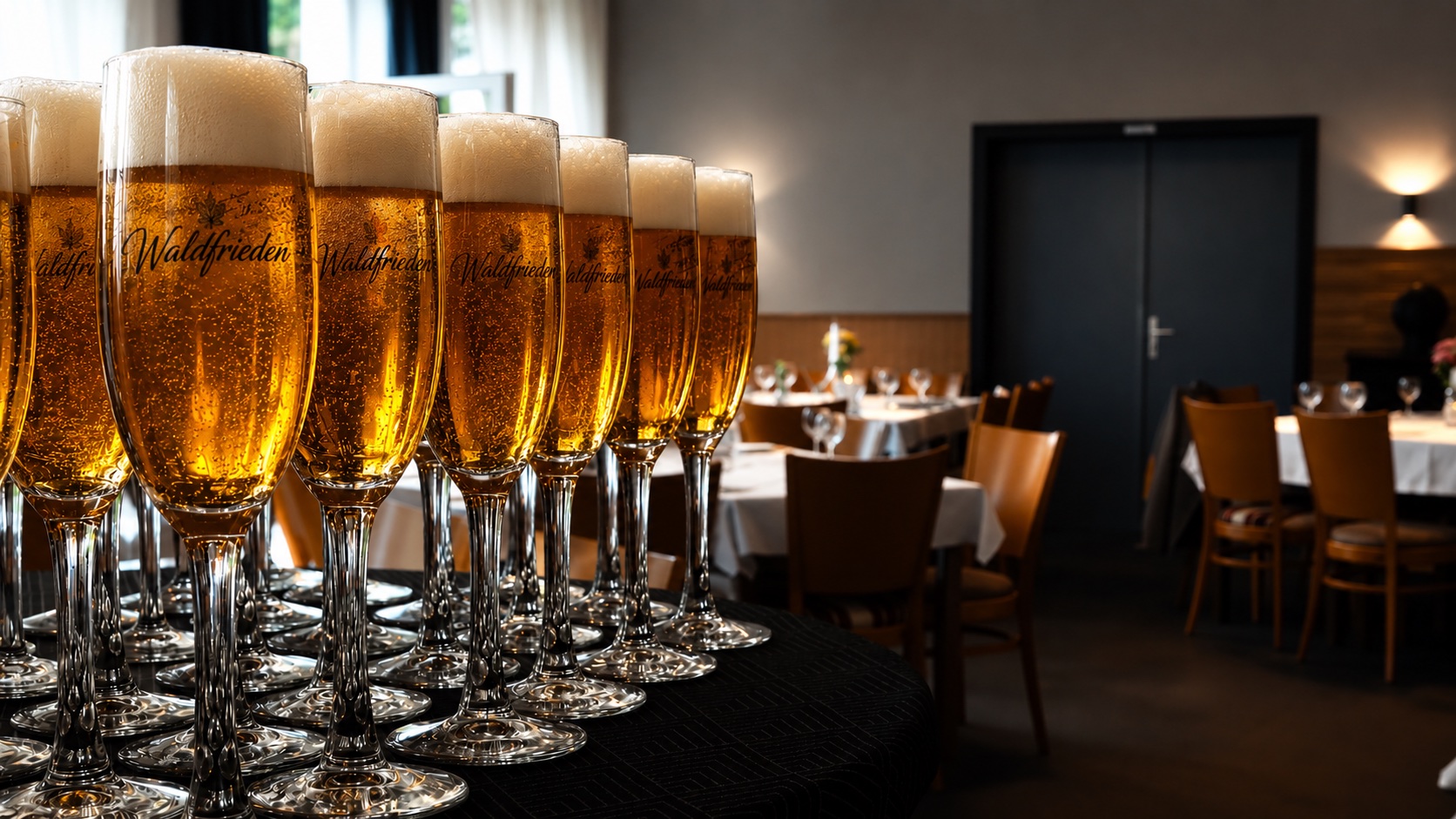 Große Bierauswahl im Waldfrieden — vom Fass und aus dem Steinkrug